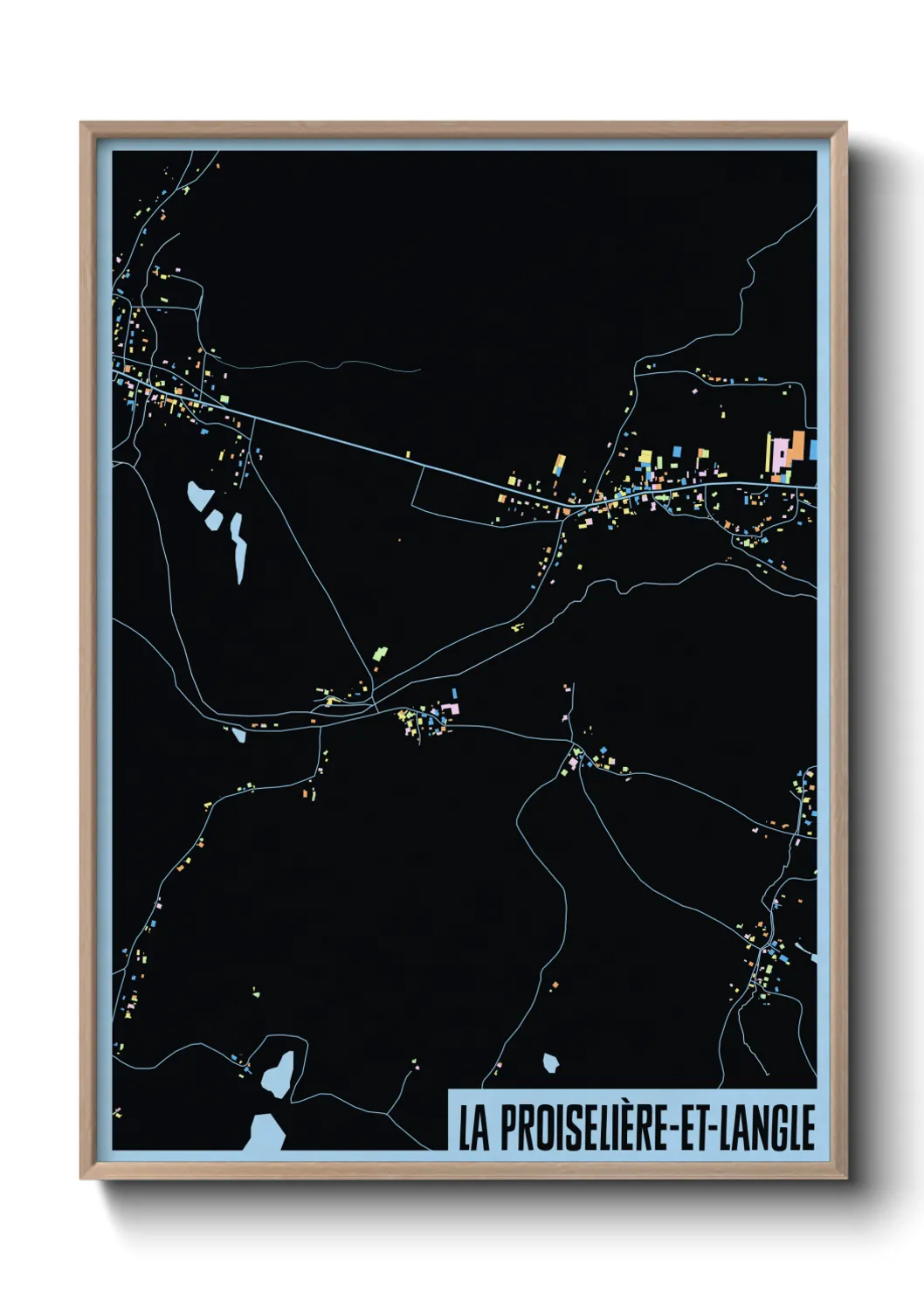 Une affiche de carte sur La Proiselière-et-Langle