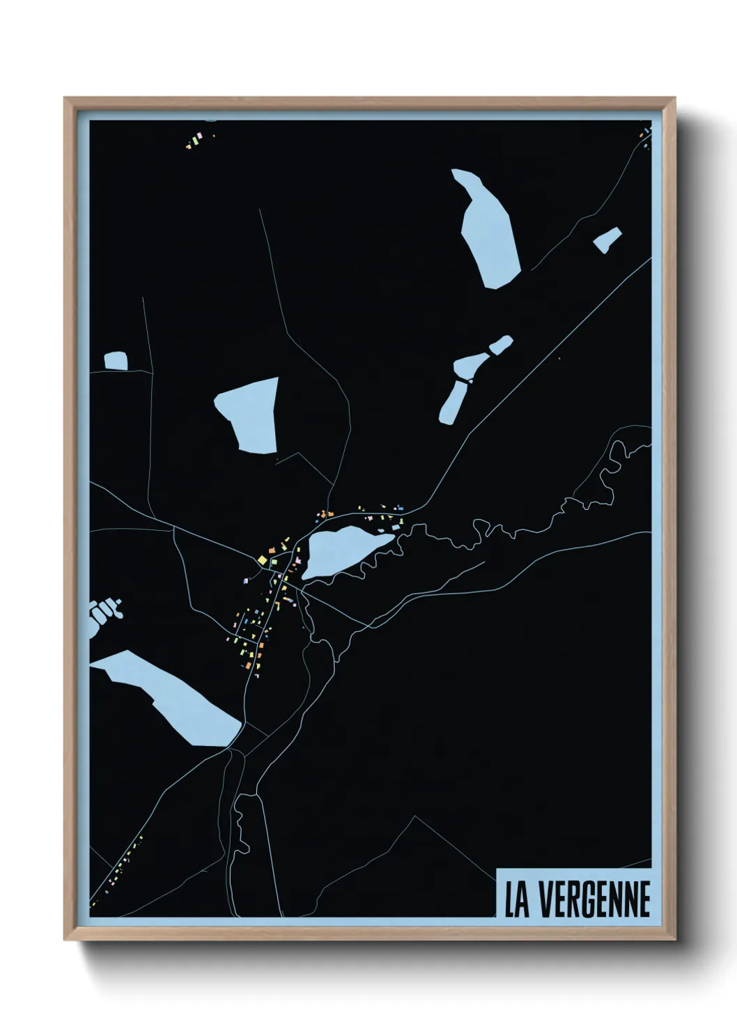 Une affiche de carte sur La Vergenne