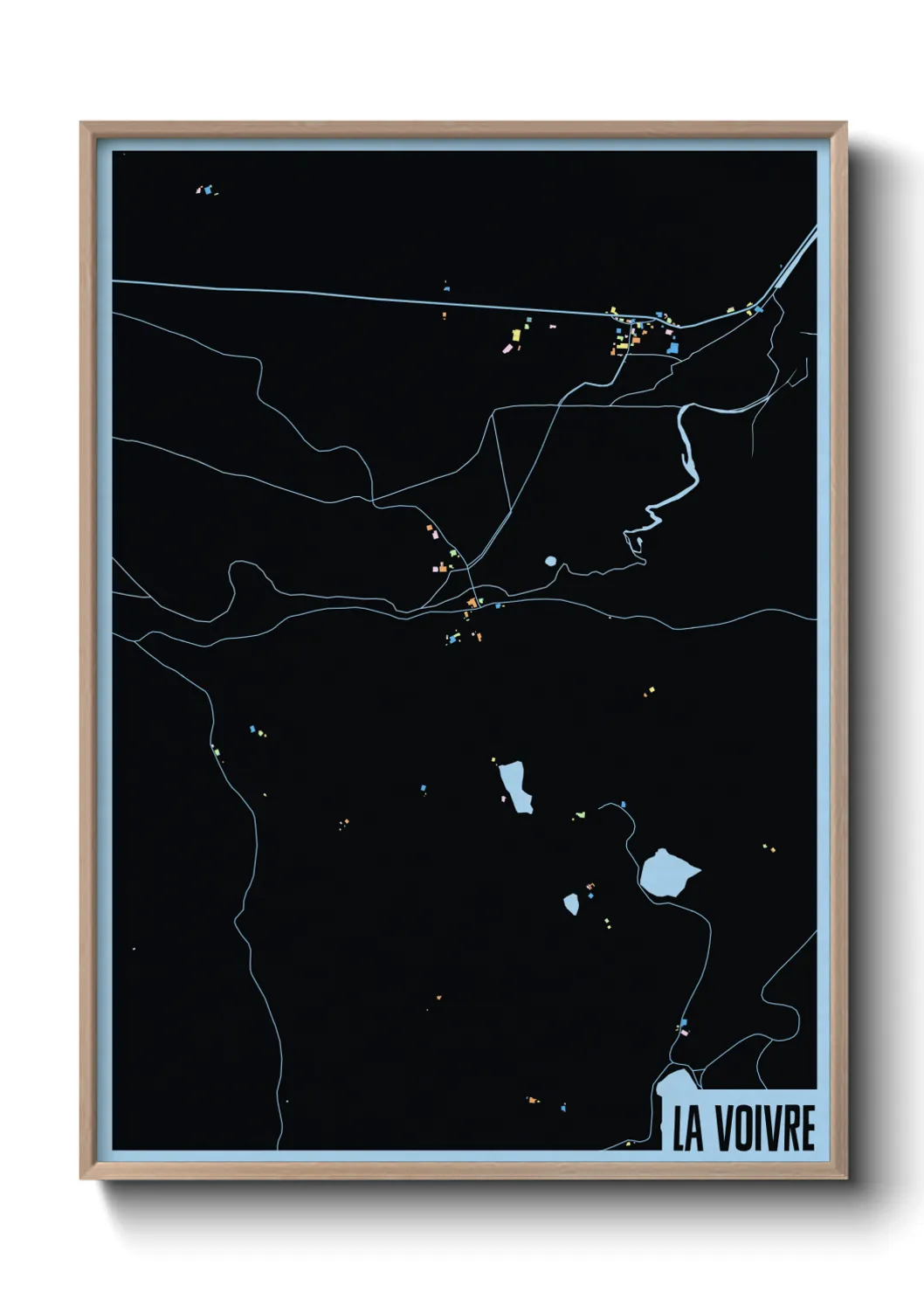 Une affiche de carte sur La Voivre