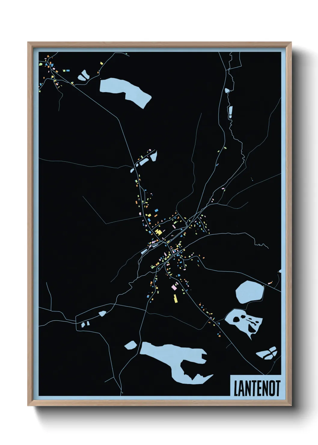 Une affiche de carte sur Lantenot