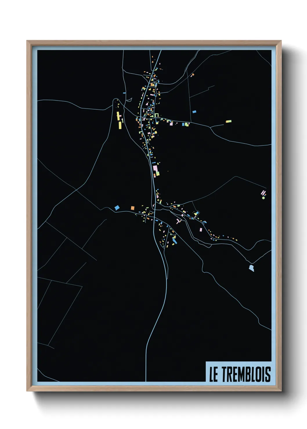 Une affiche de carte sur Le Tremblois