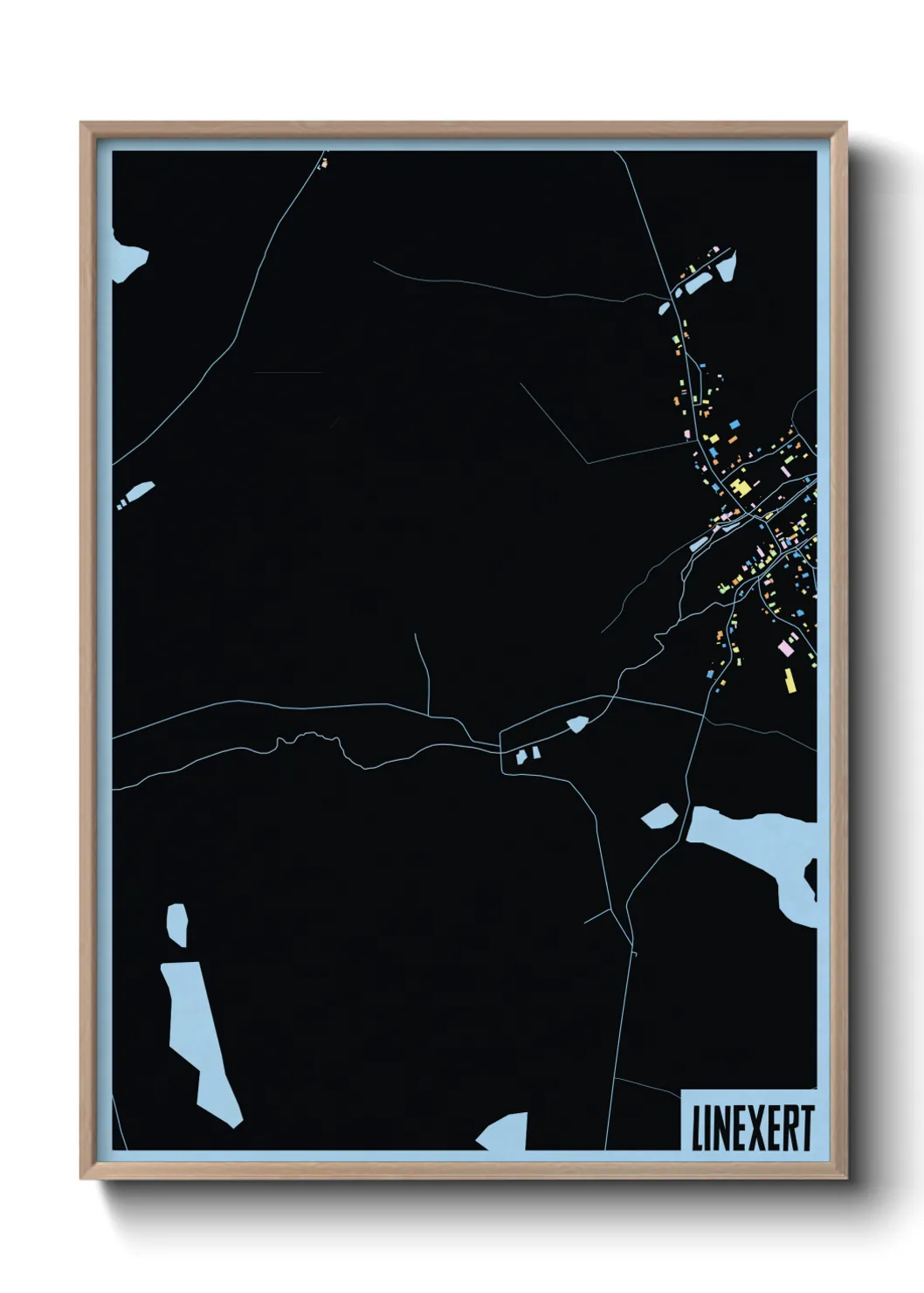 Une affiche de carte sur Linexert