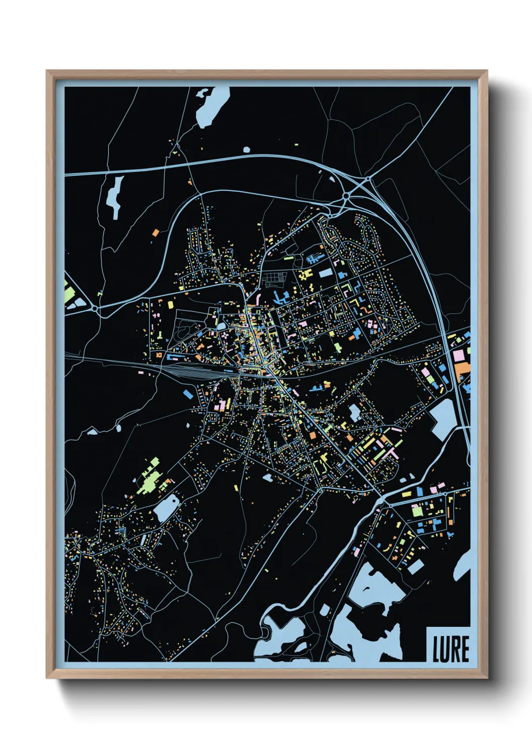 Une affiche de carte sur Lure