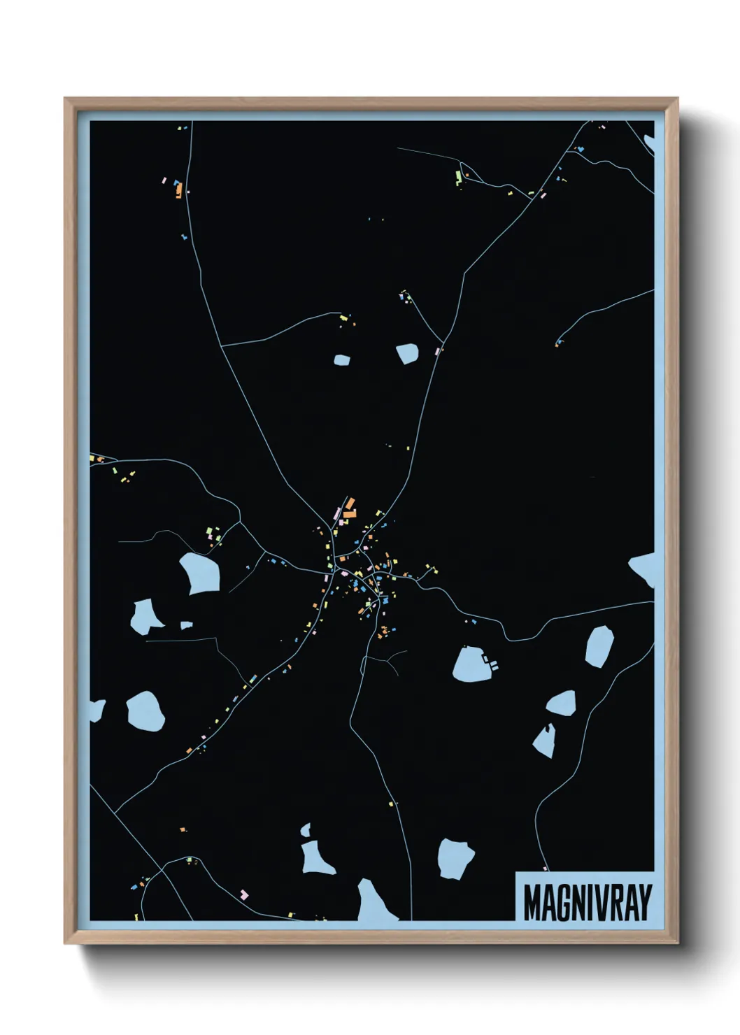 Une affiche de carte sur Magnivray