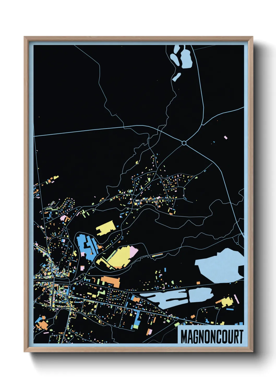 Une affiche de carte sur Magnoncourt