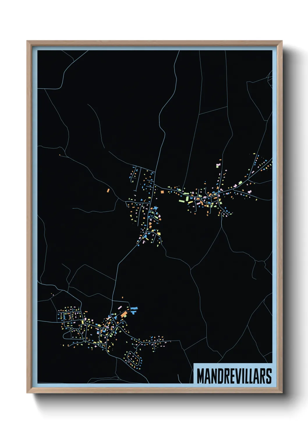 Une affiche de carte sur Mandrevillars