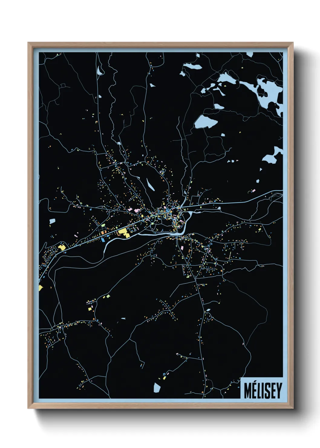 Une affiche de carte sur Mélisey