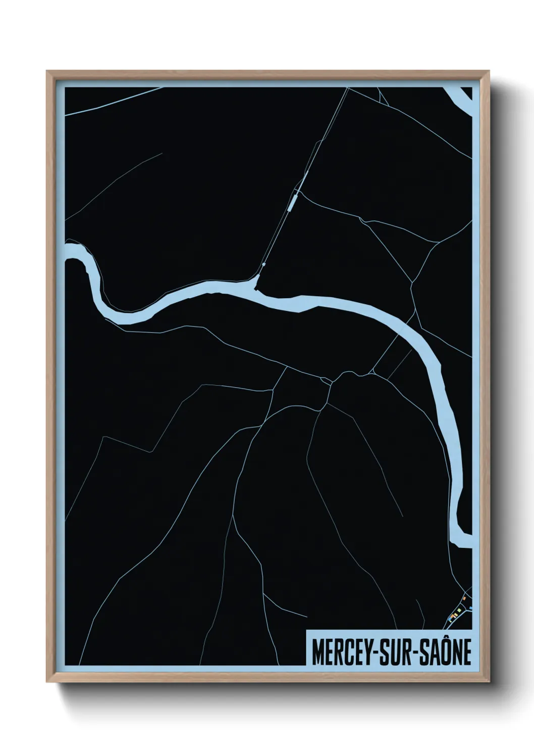 Une affiche de carte sur Mercey-sur-Saône