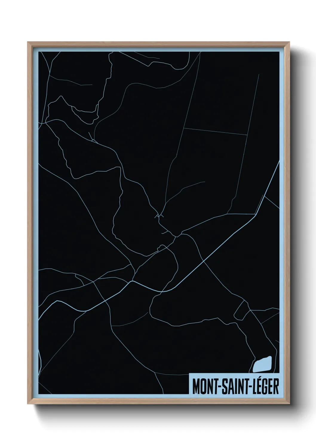 Une affiche de carte sur Mont-Saint-Léger