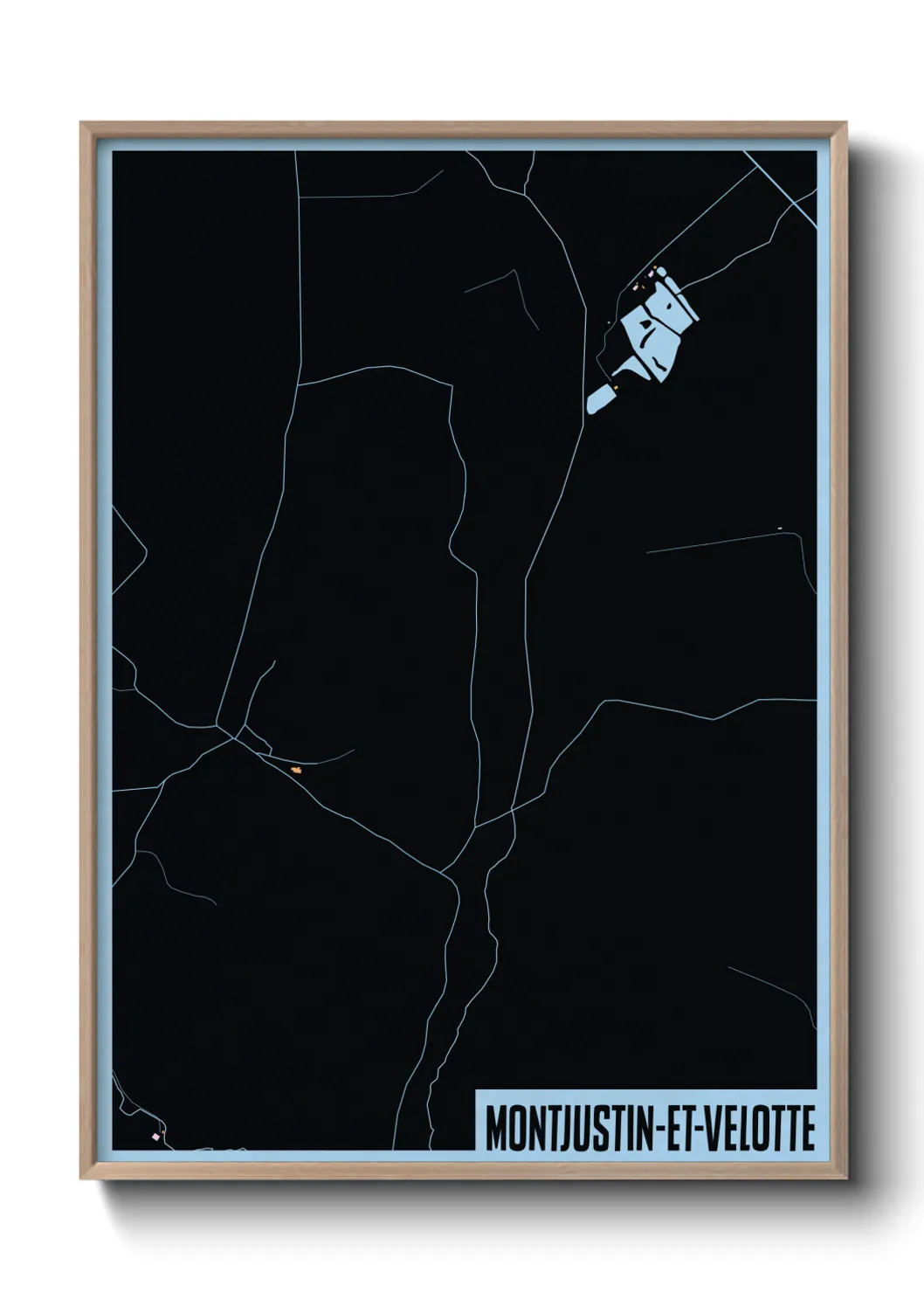 Un poster carteMontjustin-et-Velotte