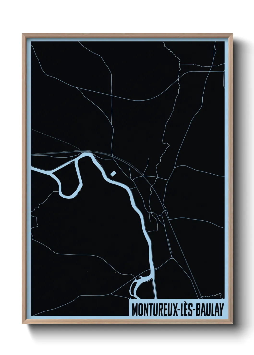 Une affiche de carte sur Montureux-lès-Baulay