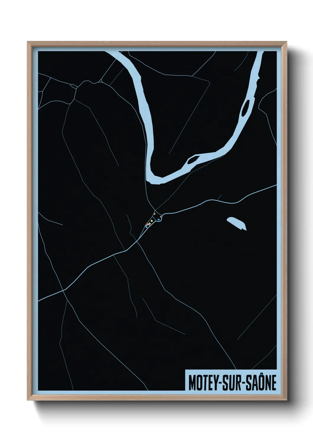 Une affiche de carte sur Motey-sur-Saône