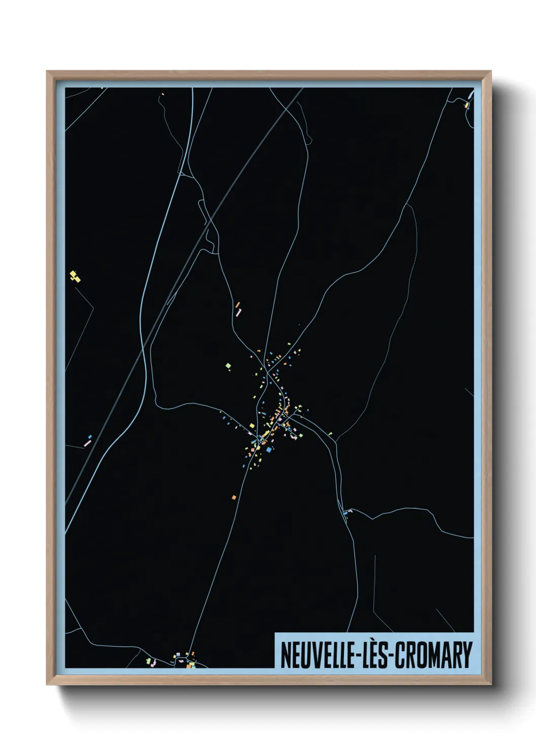 Une affiche de carte sur Neuvelle-lès-Cromary