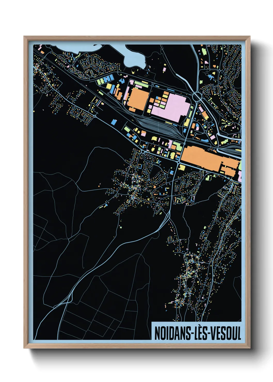 Une affiche de carte sur Noidans-lès-Vesoul