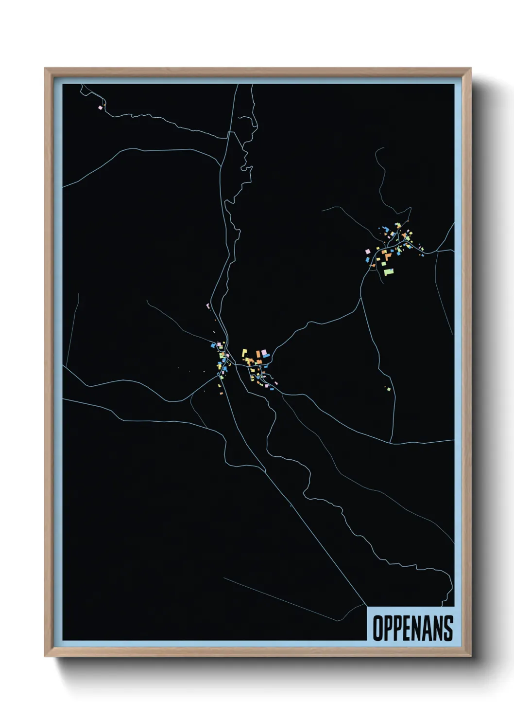 Une affiche de carte sur Oppenans