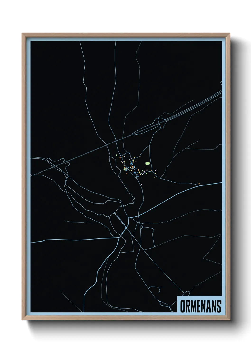 Une affiche de carte sur Ormenans