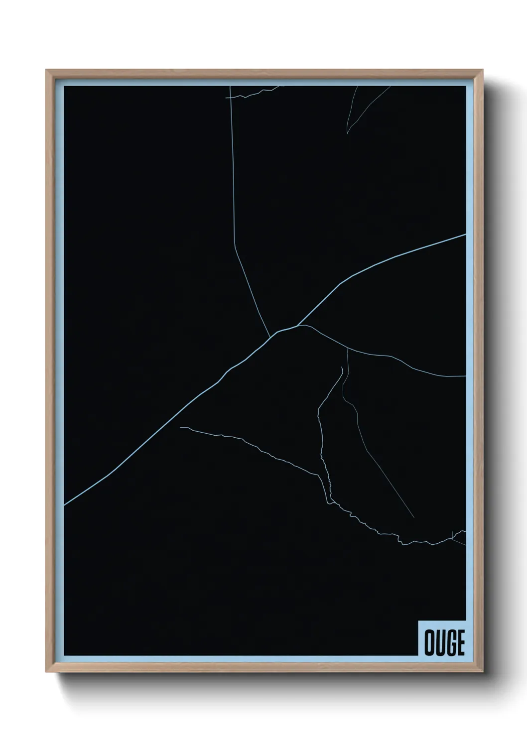 Une affiche de carte sur Ouge