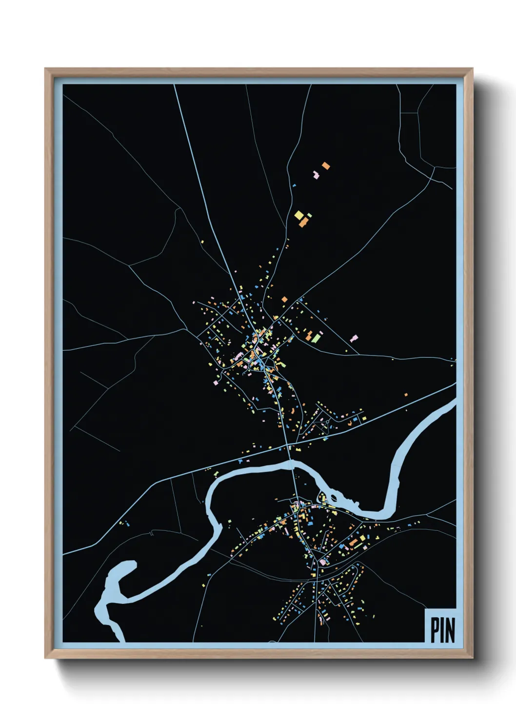 Une affiche de carte sur Pin