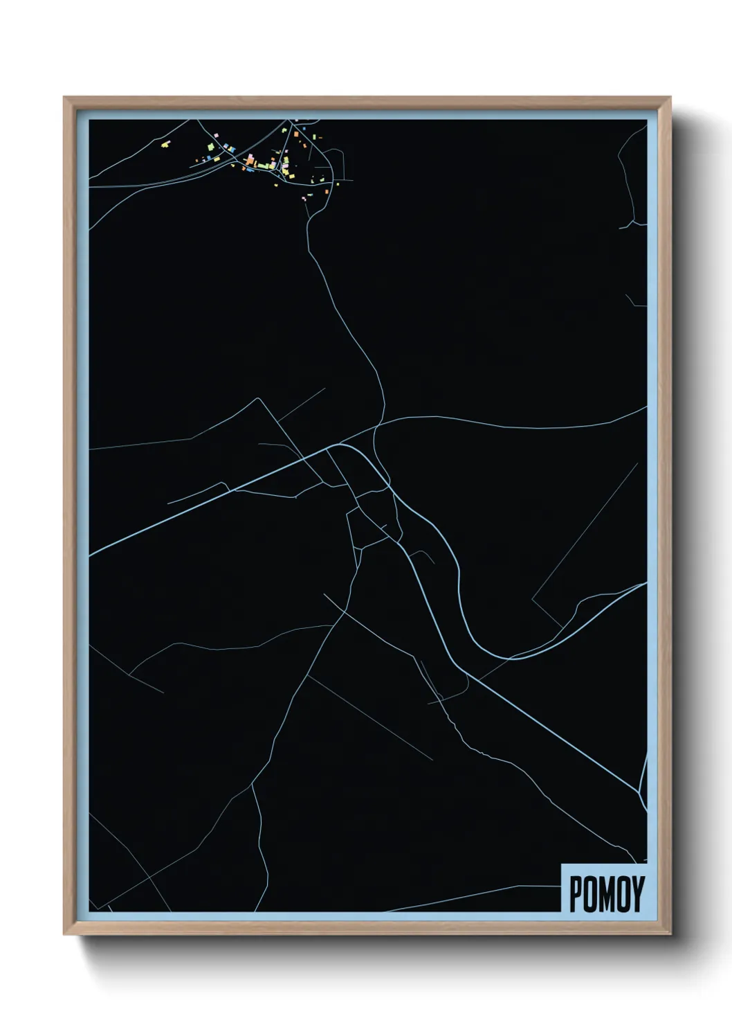 Une affiche de carte sur Pomoy