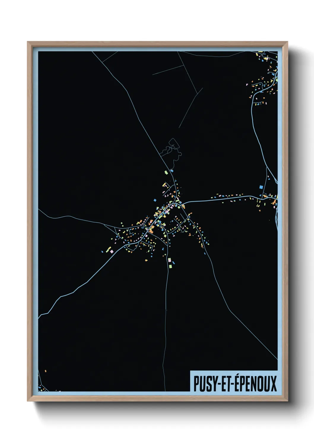 Une affiche de carte sur Pusy-et-Épenoux