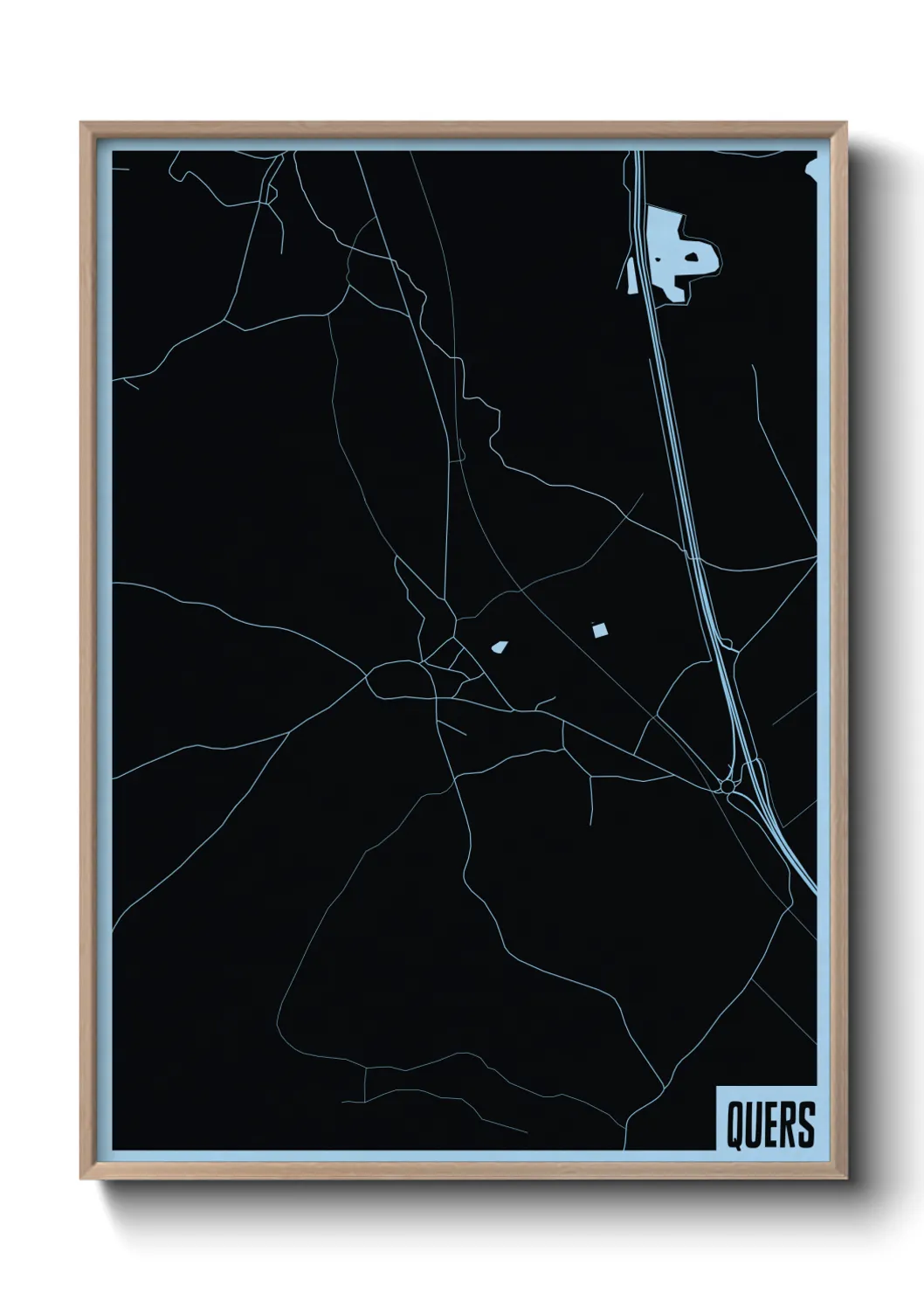 Une affiche de carte sur Quers