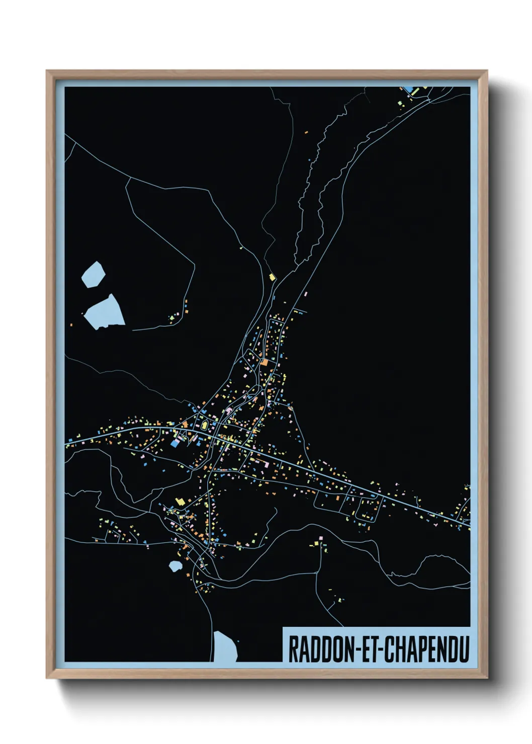 Une affiche de carte sur Raddon-et-Chapendu