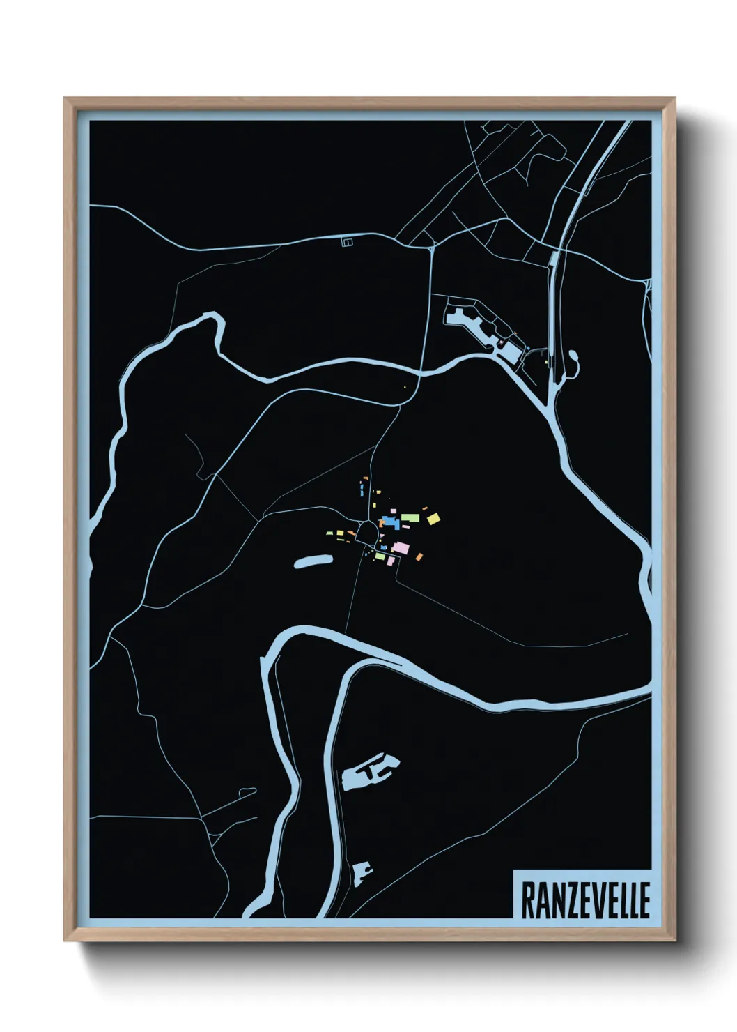 Une affiche de carte sur Ranzevelle