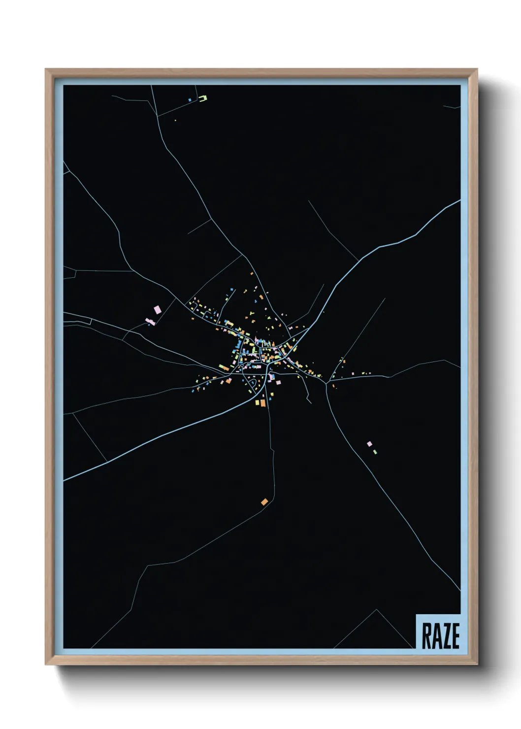 Une affiche de carte sur Raze