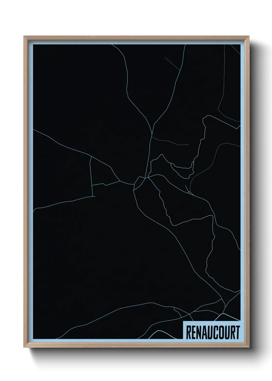 Une affiche de carte sur Renaucourt