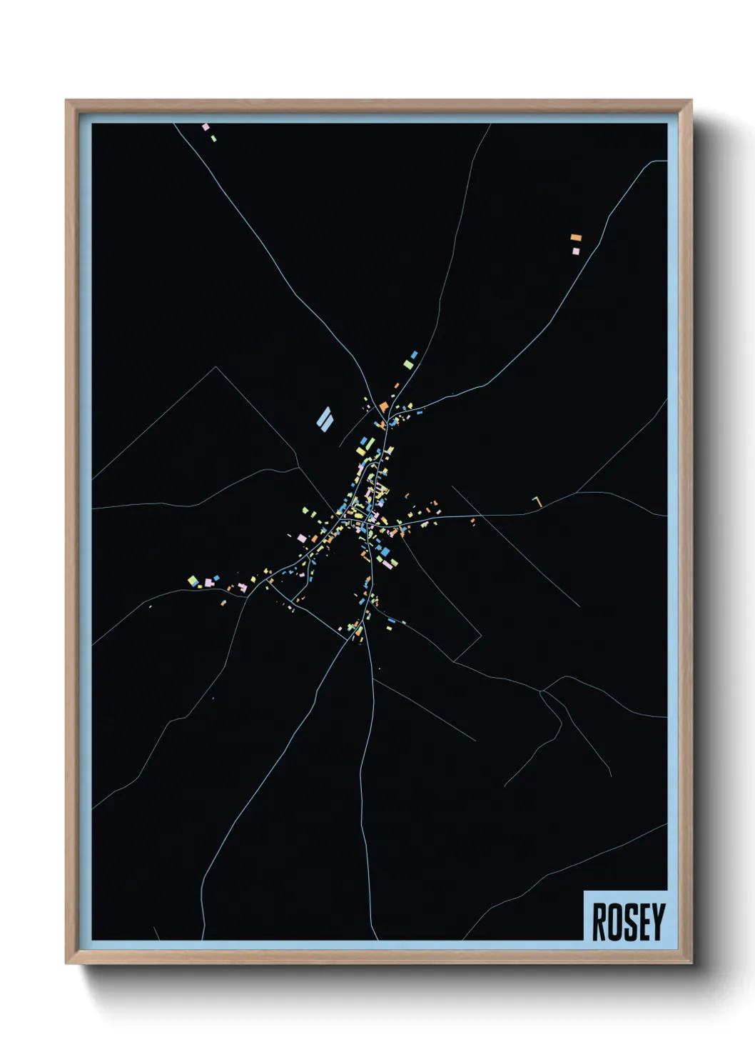 Une affiche de carte sur Rosey