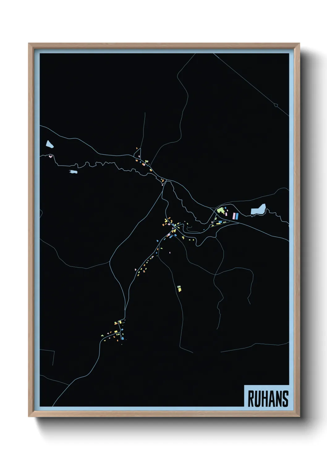 Une affiche de carte sur Ruhans