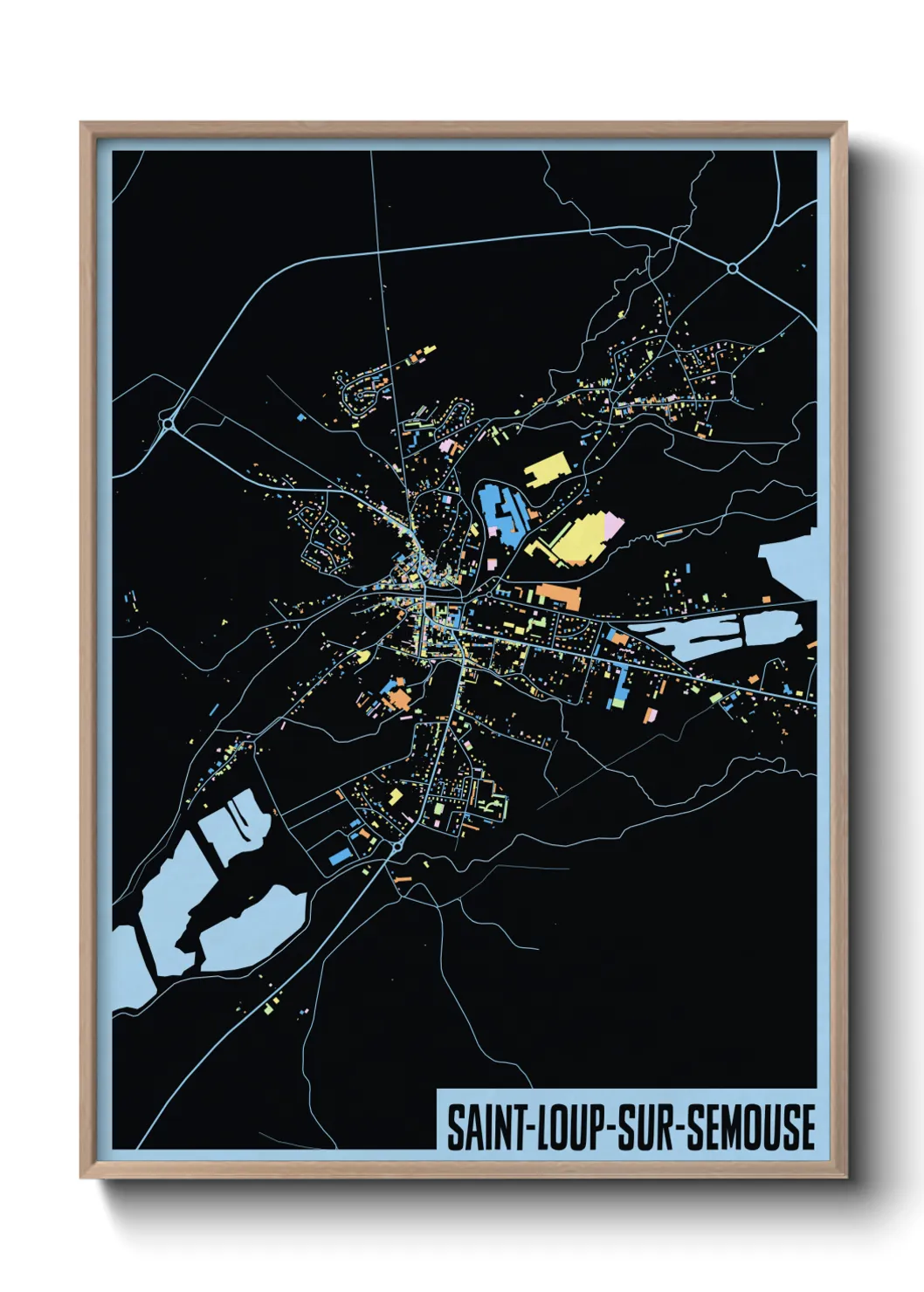 Une affiche de carte sur Saint-Loup-sur-Semouse