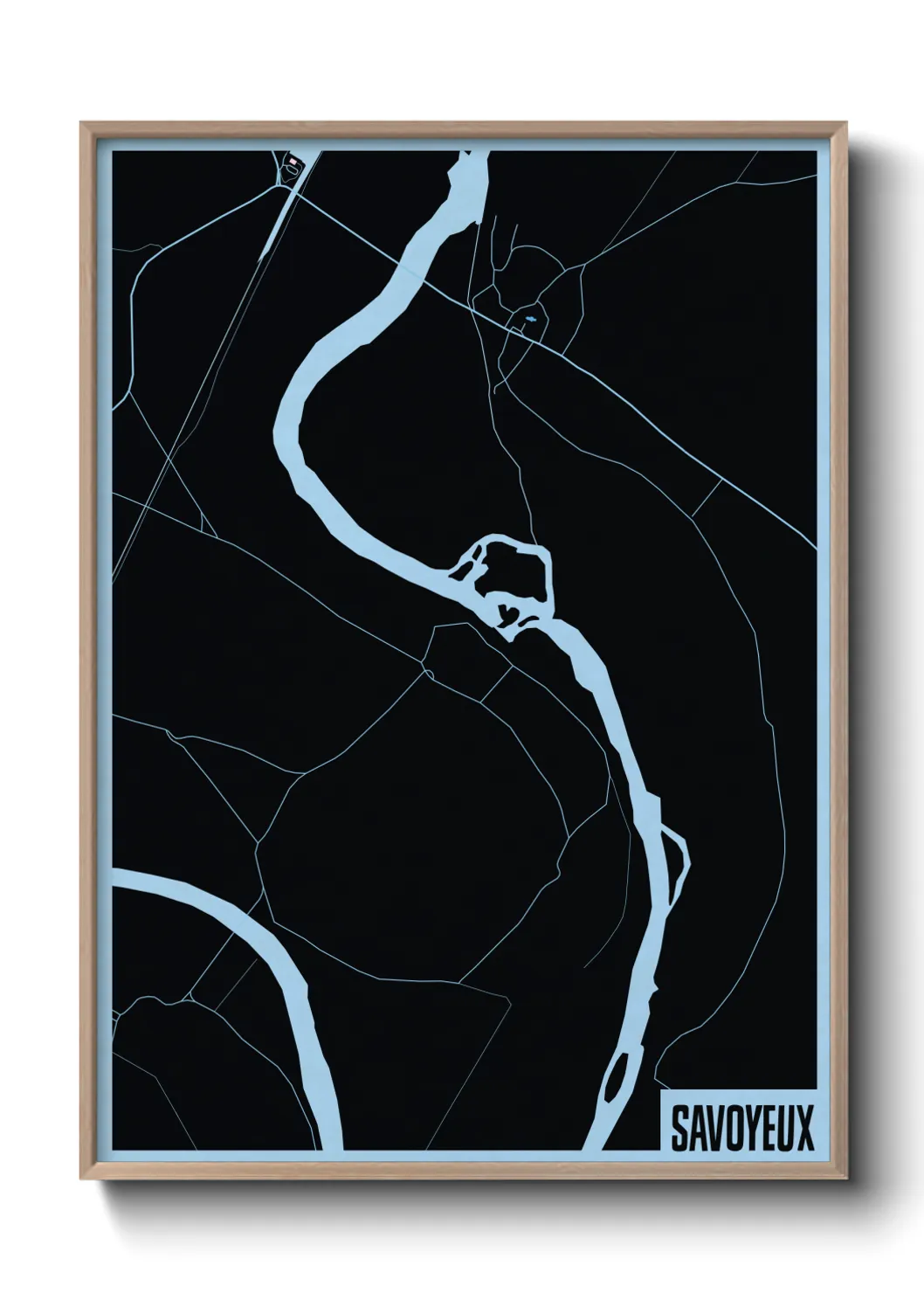 Une affiche de carte sur Savoyeux