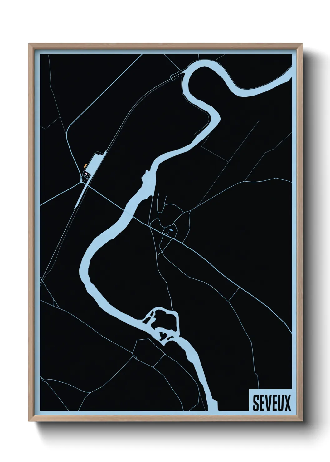 Une affiche de carte sur Seveux