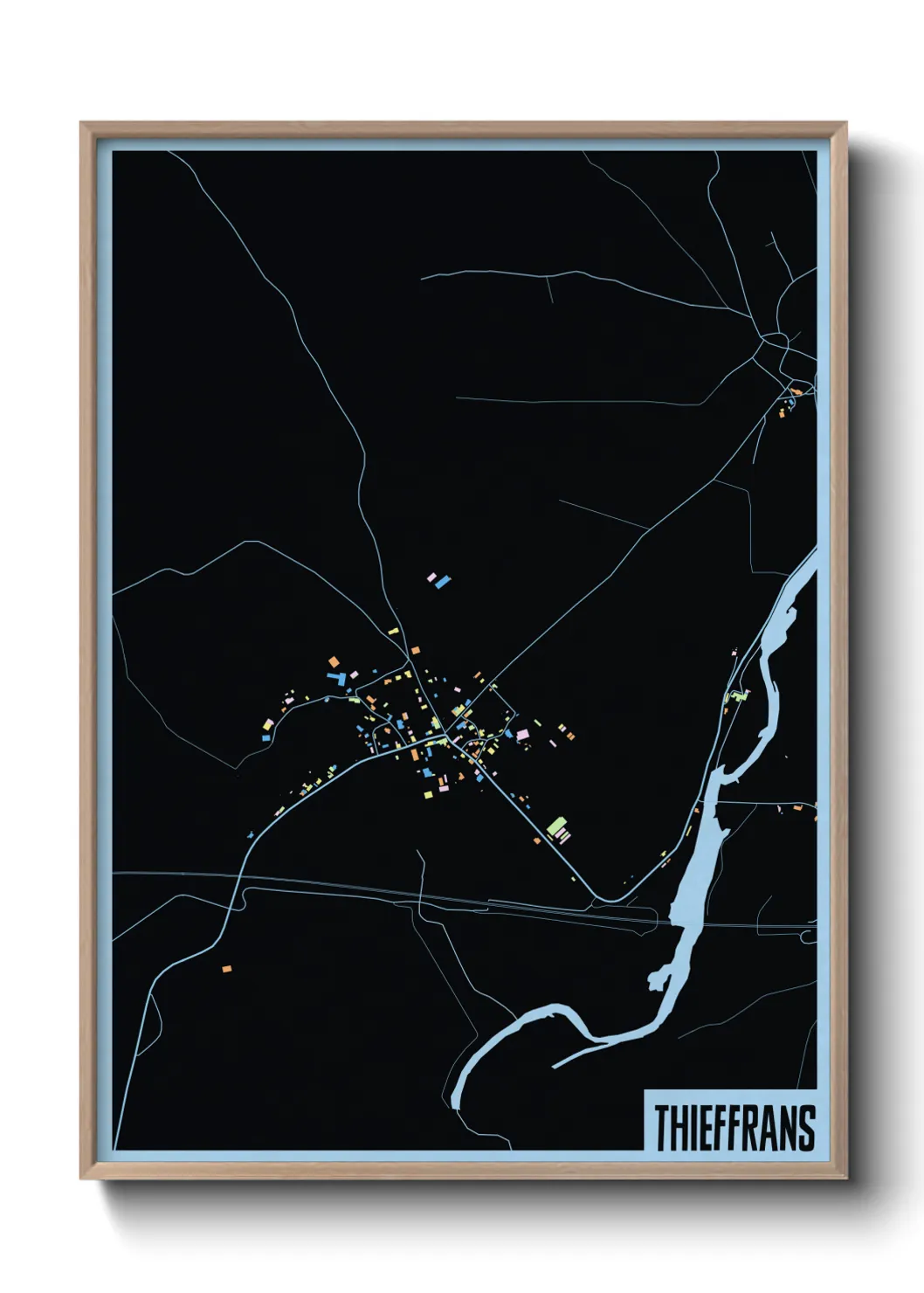 Une affiche de carte sur Thieffrans