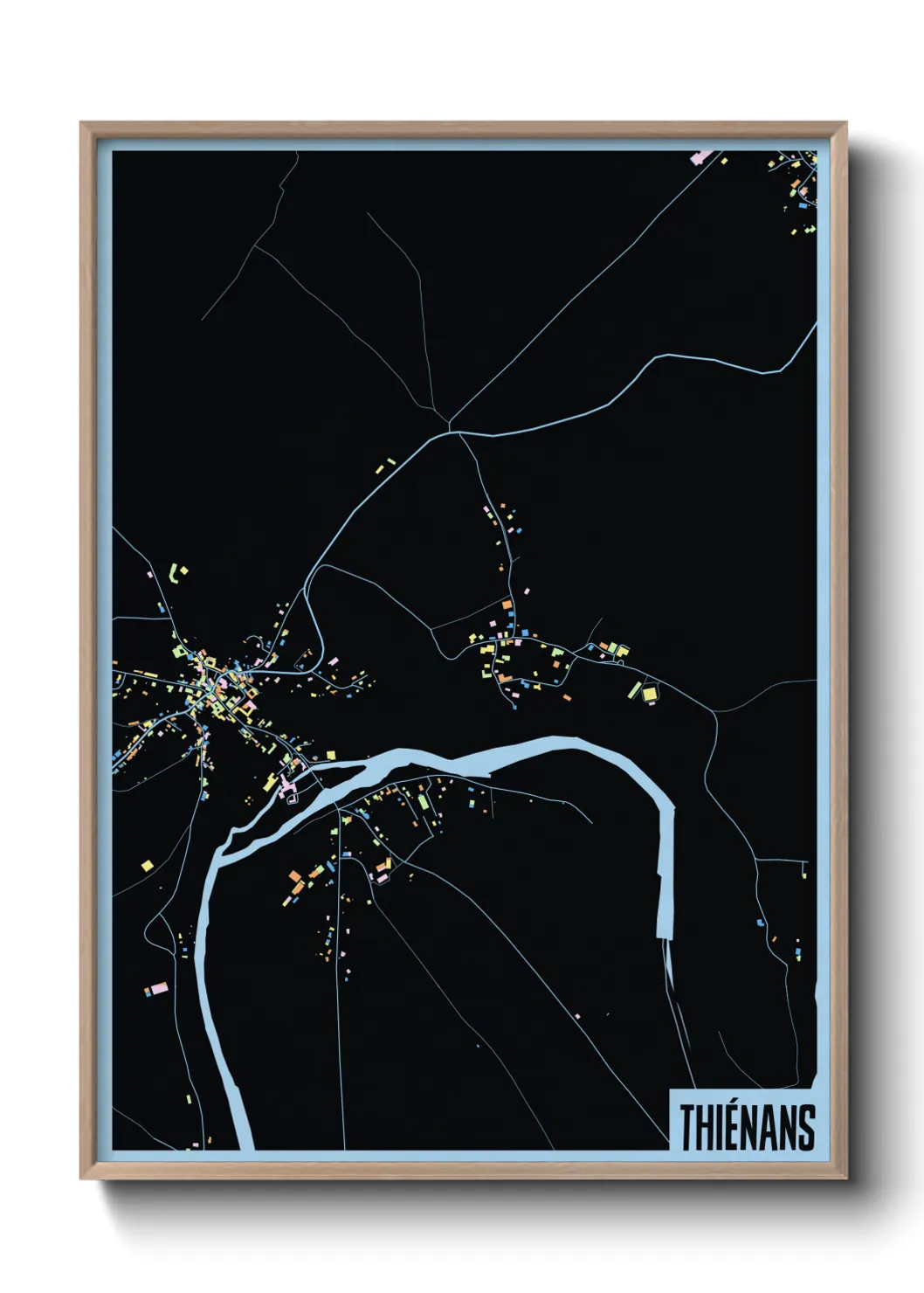 Une affiche de carte sur Thiénans