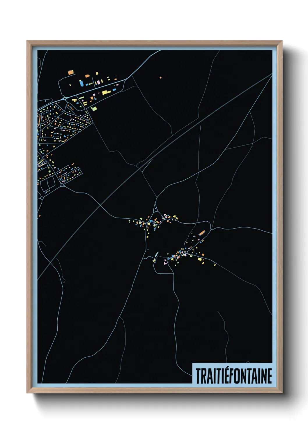 Une affiche de carte sur Traitiéfontaine