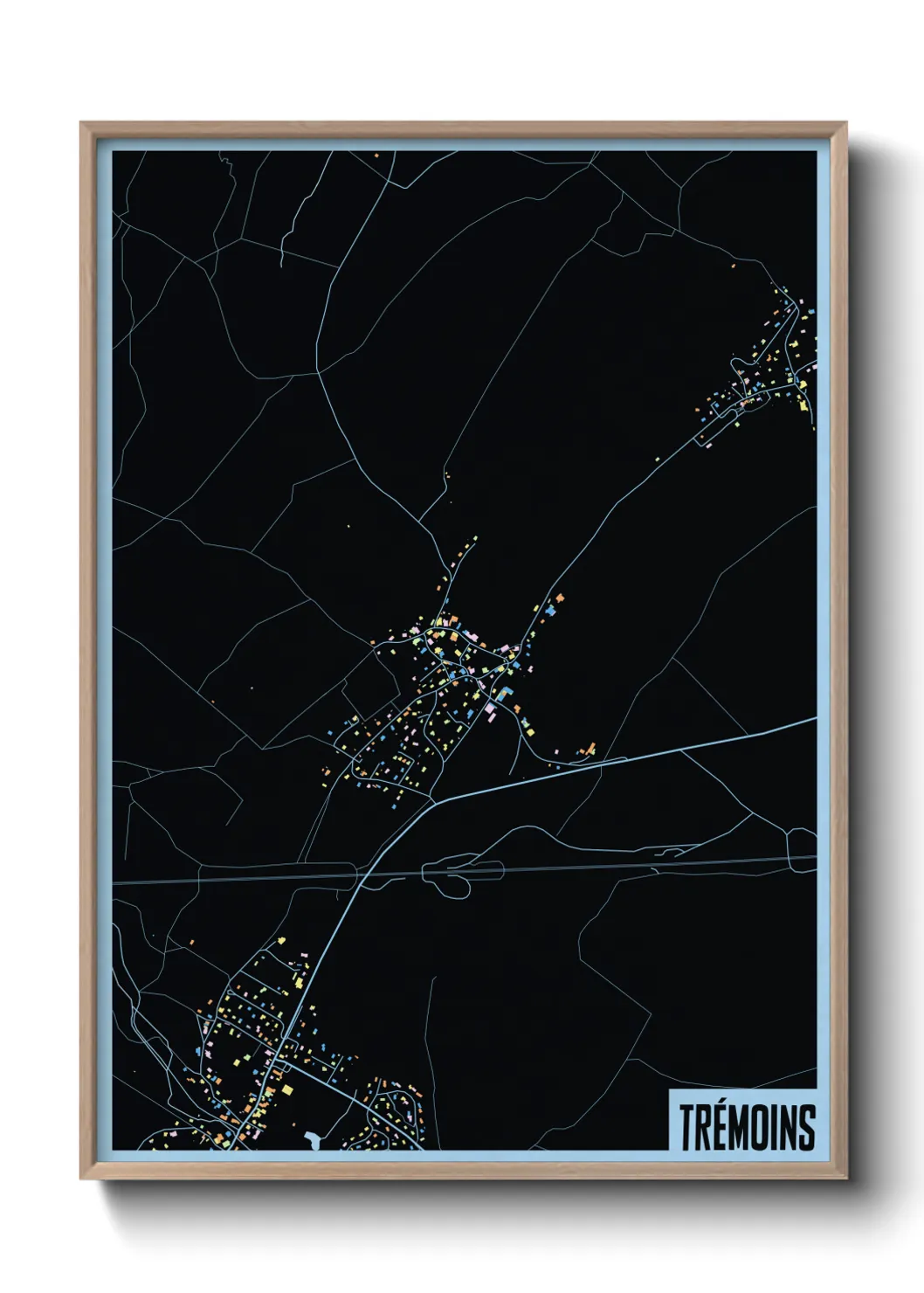 Une affiche de carte sur Trémoins