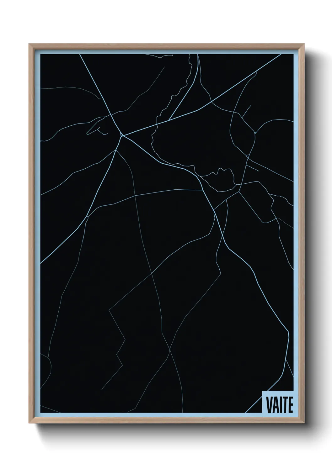 Une affiche de carte sur Vaite