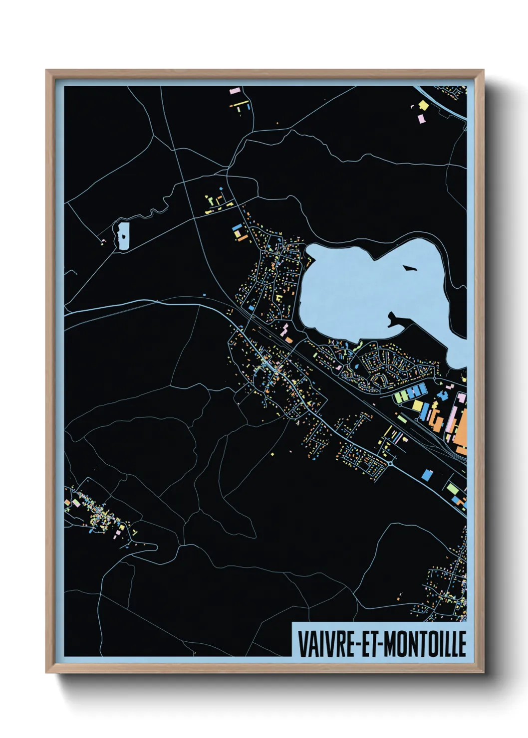 Une affiche de carte sur Vaivre-et-Montoille