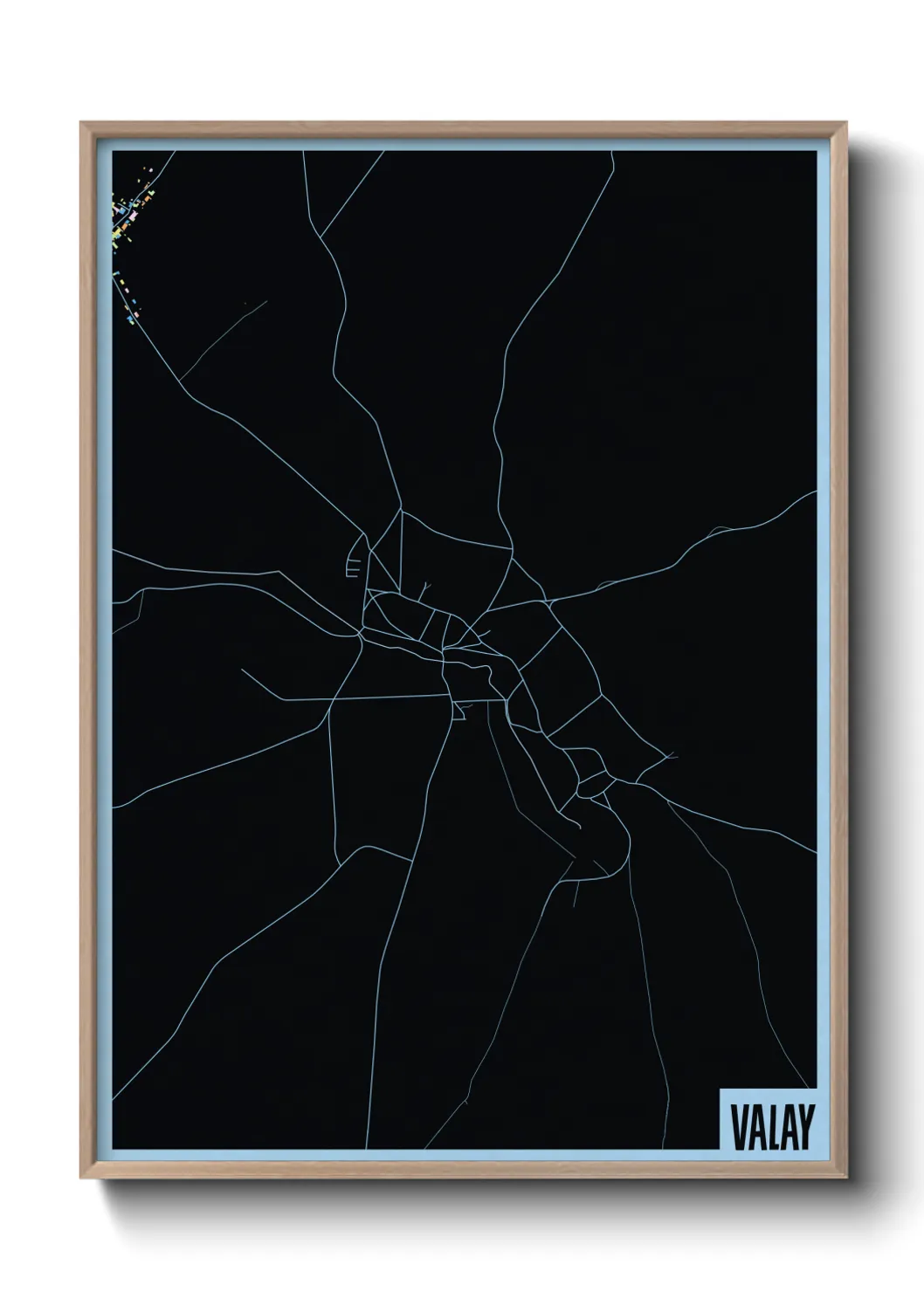 Une affiche de carte sur Valay