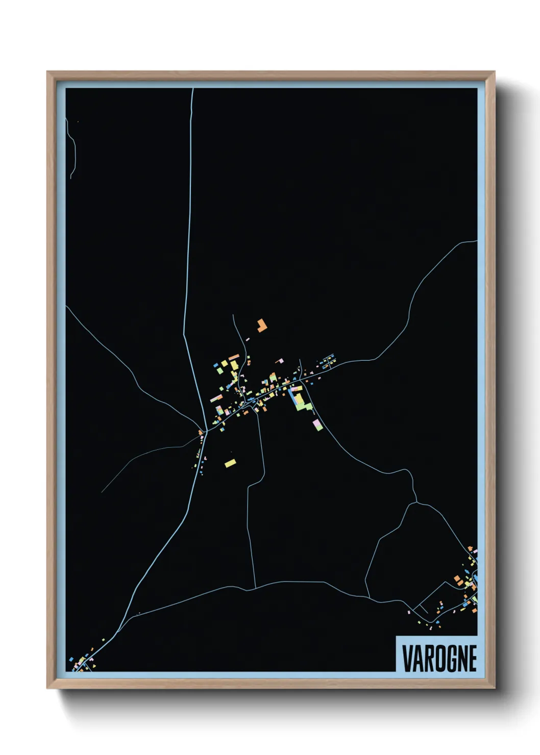 Une affiche de carte sur Varogne