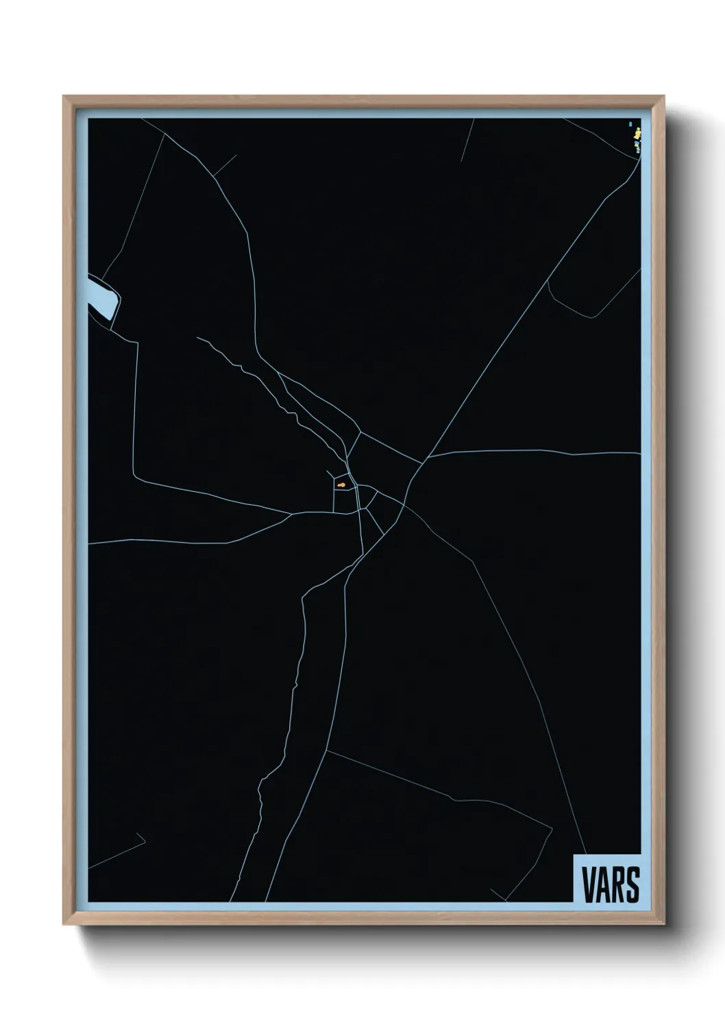 Une affiche de carte sur Vars