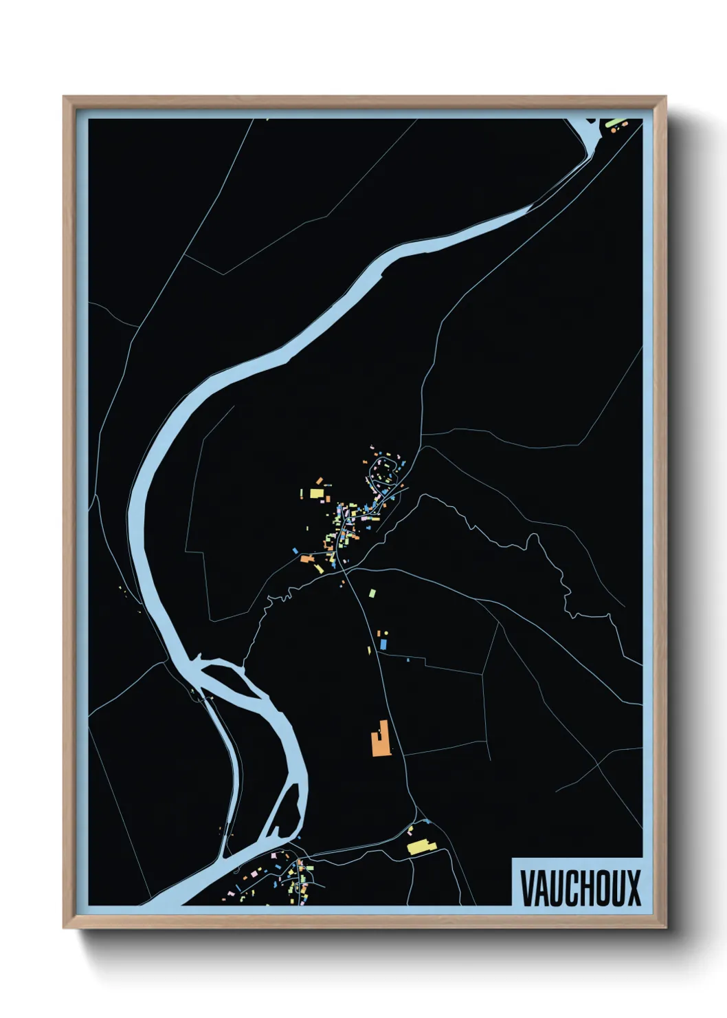 Une affiche de carte sur Vauchoux