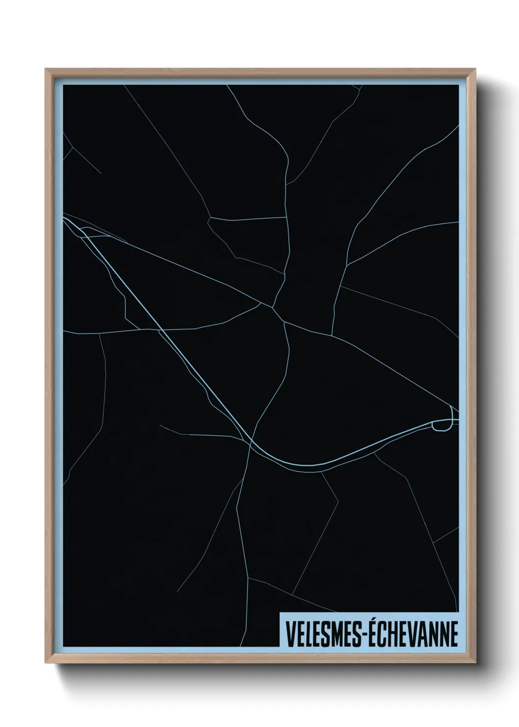 Une affiche de carte sur Velesmes-Échevanne