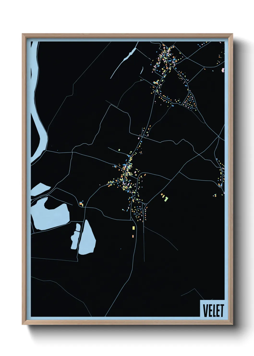 Une affiche de carte sur Velet