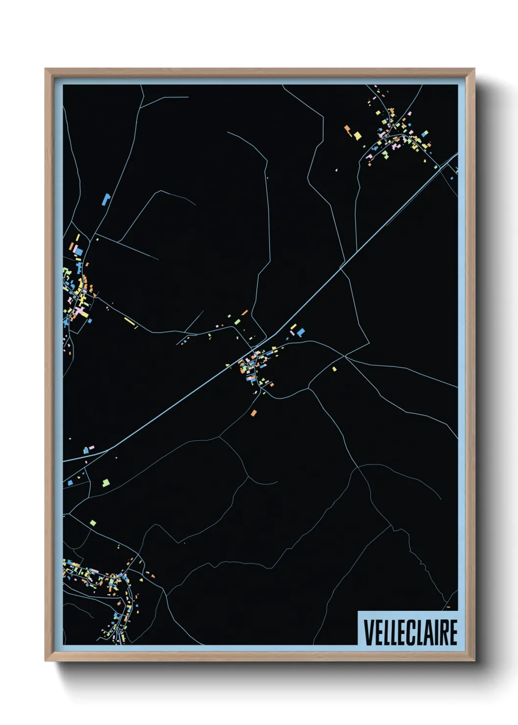 Une affiche de carte sur Velleclaire