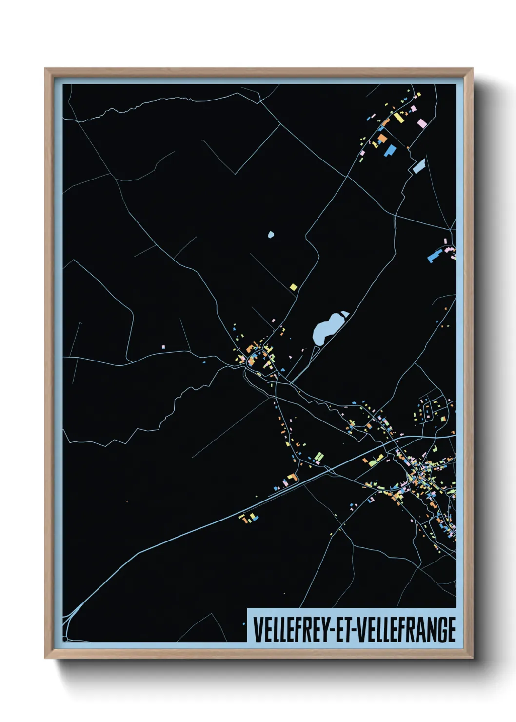 Une affiche de carte sur Vellefrey-et-Vellefrange