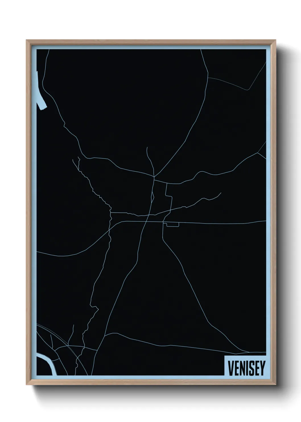 Une affiche de carte sur Venisey