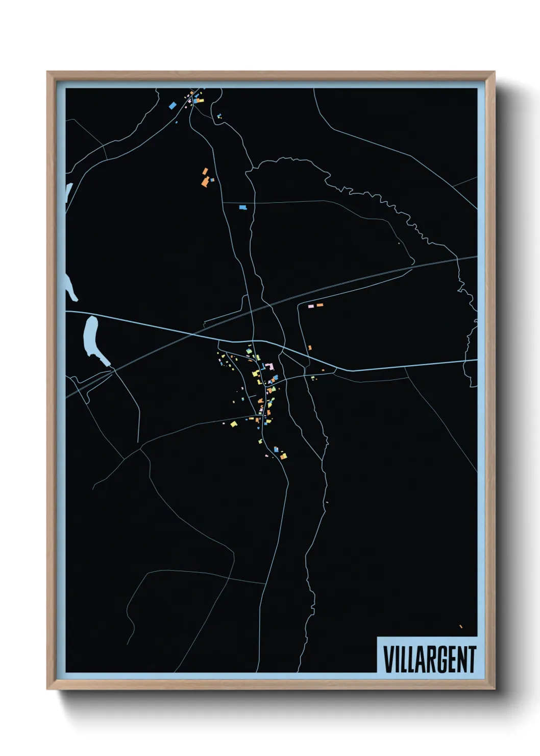Une affiche de carte sur Villargent
